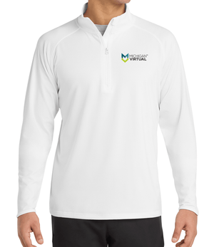 Custom Printed Apparel | Michigan Virtual | Unisex Sport Wick Stretch 1/4 Zip Pullover - Michigan Virtual OD