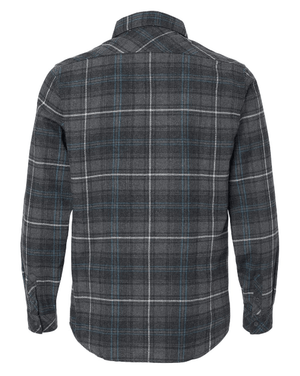 Custom Apparel - Screen Printing - Mid - MI Biking Flannels - Open Pocket Flannel Shirt - Charcoal / Blue - Mid - MI Biking Flannels - 17199