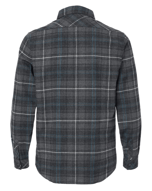 Custom Apparel - Screen Printing - Mid - MI Biking Flannels - Open Pocket Flannel Shirt - Charcoal / Blue - Mid - MI Biking Flannels - 17199