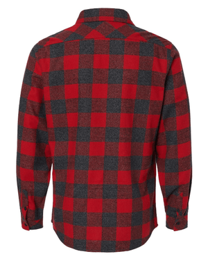 Custom Apparel - Screen Printing - Mid - MI Biking Flannels - Open Pocket Flannel Shirt - Red / Black - Mid - MI Biking Flannels - 17199