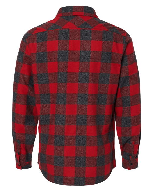 Custom Apparel - Screen Printing - Mid - MI Biking Flannels - Open Pocket Flannel Shirt - Red / Black - Mid - MI Biking Flannels - 17199