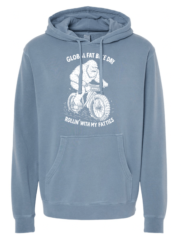 Custom Printed Apparel | MMMBA - Yeti Fat Bike Pigment Dyed Hoodie (multiple color options) - MMMBA - 18663