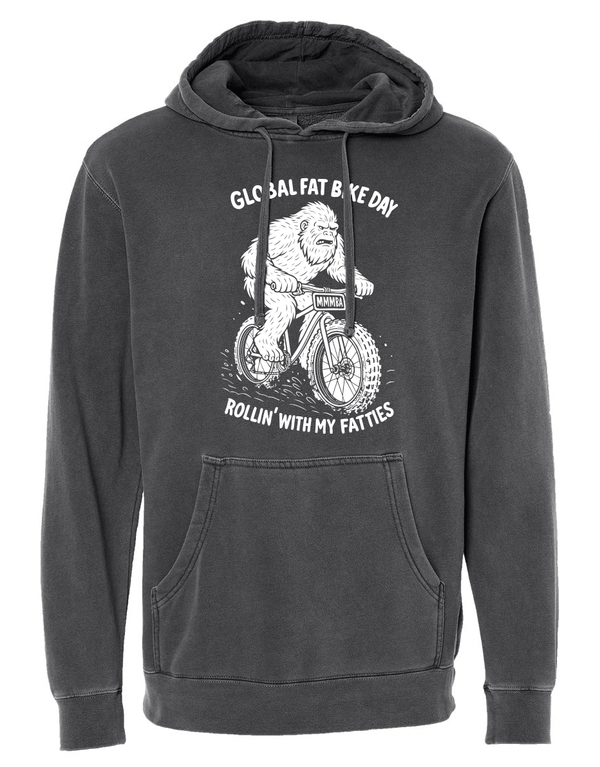Custom Printed Apparel | MMMBA - Yeti Fat Bike Pigment Dyed Hoodie (multiple color options) - MMMBA - 18663