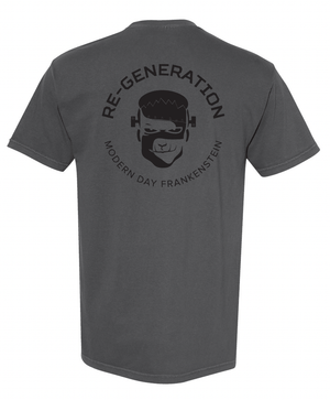 Custom Apparel - Screen Printing - Modern Day Frankenstein - Heavyweight Charcoal Tee - Modern Day Frankenstein - 17067