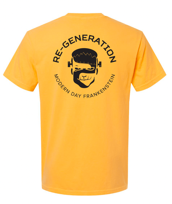 Custom Apparel - Screen Printing - Modern Day Frankenstein - Heavyweight Yellow Tee - Modern Day Frankenstein - 17067