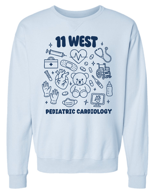 Custom Printed Apparel | Mott's Children's Hospital - Pediatric Cardiology Unit | Adult Unisex Crewneck (MULTIPLE COLOR OPTIONS) - Mott's W26 - 18733