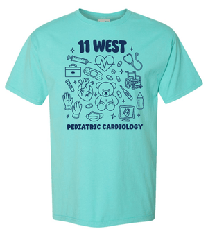 Custom Printed Apparel | Mott's Children's Hospital - Pediatric Cardiology Unit | Adult Unisex T-Shirt (MULTIPLE COLOR OPTIONS) - Mott's W26 - 18733