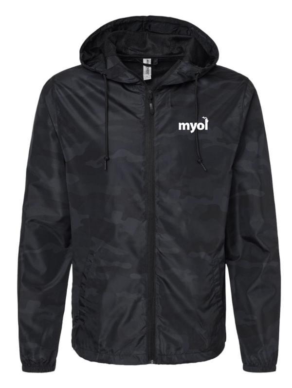Custom Printed Apparel | MYOI Allegan/Barry Fall 2025 - Adult Black Full - Zip Windbreaker - MYOI Allegan/Barry F25 - 18516
