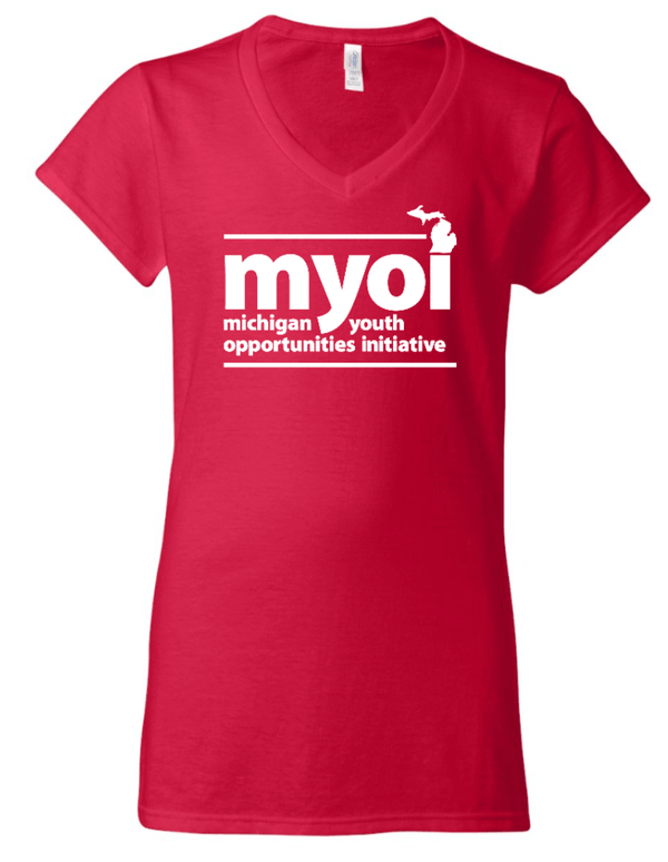 Custom Printed Apparel | MYOI Allegan/Barry Fall 2025 - Women's V - Neck T-Shirt (MULTIPLE COLOR OPTIONS) - MYOI Allegan/Barry F25 - 18516