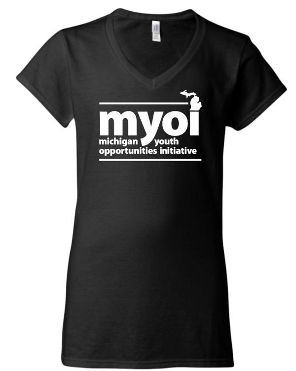 Custom Printed Apparel | MYOI Allegan/Barry Fall 2025 - Women's V - Neck T-Shirt (MULTIPLE COLOR OPTIONS) - MYOI Allegan/Barry F25 - 18516