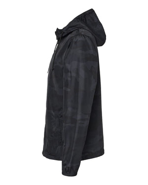 Custom Printed Apparel | MYOI Fundraiser | Black Camo Independent Trading Windbreaker - Jacket - MYOI Fundraiser - 18302