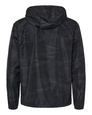 Custom Printed Apparel | MYOI Fundraiser | Black Camo Independent Trading Windbreaker - Jacket - MYOI Fundraiser - 18302