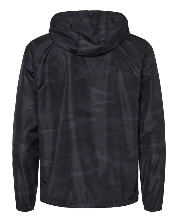 Custom Printed Apparel | MYOI Fundraiser | Black Camo Independent Trading Windbreaker - Jacket - MYOI Fundraiser - 18302