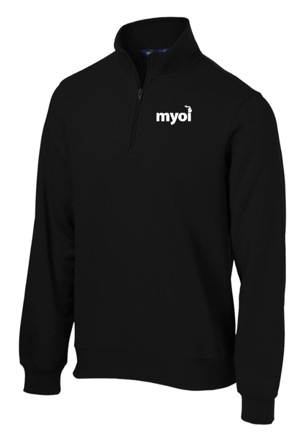 Custom Printed Apparel | MYOI Fundraiser | Black Sport Tek 1/4 Zip Sweatshirt - Quarter Zip - MYOI Fundraiser - 18302