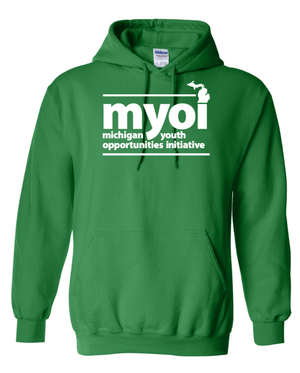 Custom Apparel - Screen Printing - MYOI Fundraiser - Heavy Blend Hooded Sweatshirt ~ Military Green / Irish Green / Blue ~ - MYOI Fundraiser - 16845
