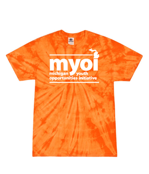 Custom Apparel - Screen Printing - MYOI Fundraiser - Multi Color Tie - Dyed T-Shirt ~ Lavender / Orange ~ - MYOI Fundraiser - 16845