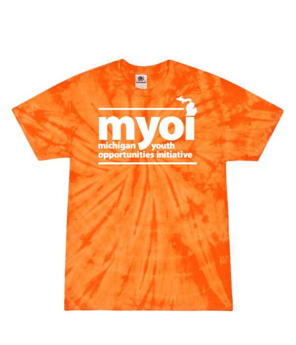Custom Apparel - Screen Printing - MYOI Fundraiser - Multi Color Tie - Dyed T-Shirt ~ Lavender / Orange ~ - MYOI Fundraiser - 16845