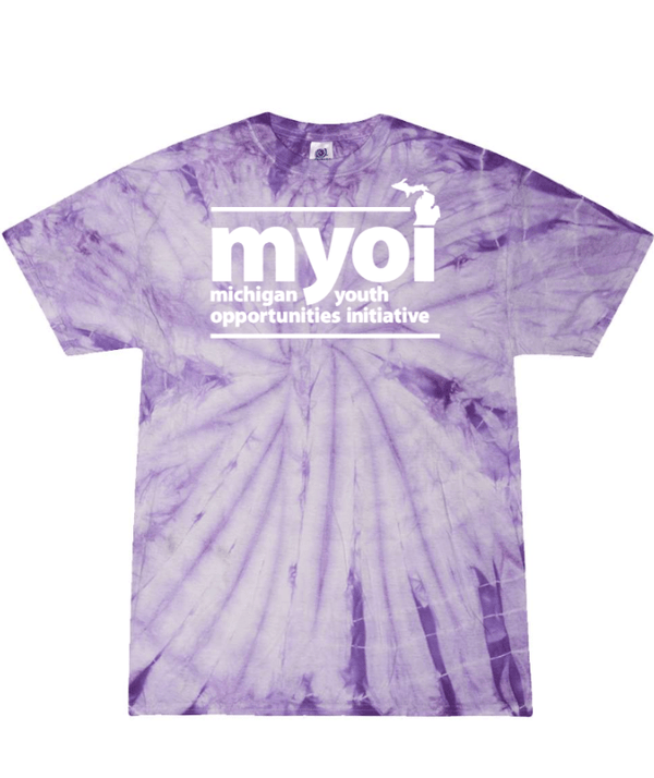 Custom Apparel - Screen Printing - MYOI Fundraiser - Multi Color Tie - Dyed T-Shirt ~ Lavender / Orange ~ - MYOI Fundraiser - 16845