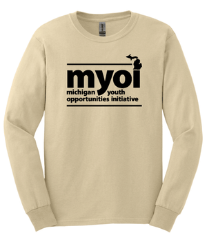 Custom Printed Apparel | MYOI Fundraiser | Sand Gildan Long Sleeve T-Shirt - Long Sleeve - MYOI Fundraiser - 18302