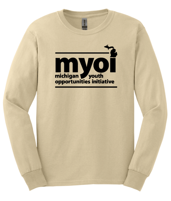 Custom Printed Apparel | MYOI Fundraiser | Sand Gildan Long Sleeve T-Shirt - Long Sleeve - MYOI Fundraiser - 18302