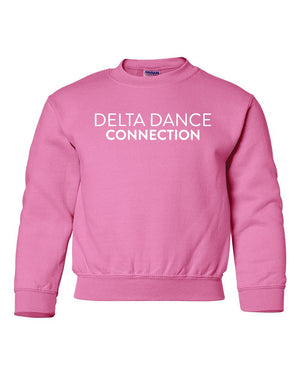Delta Dance Connection - General Crewneck Safety Pink front view
