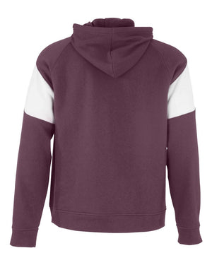 Okemos Woof Pack Hoodie Maroon/ White back view