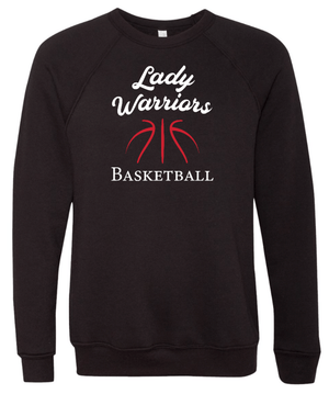 Custom Printed Apparel | NCCS Basketball 2025 - Adult Unisex Black Crewneck "Lady Warriors Design" - NCCS Basketball 25 - 18690