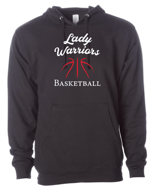 Custom Printed Apparel | NCCS Basketball 2025 - Adult Unisex Black Hoodie "Lady Warriors Design" - NCCS Basketball 25 - 18690