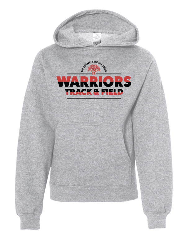 Custom Apparel - Screen Printing - NCCS Track & Field Youth Hooded Sweatshirt - NCCS Track & Field - 15598
