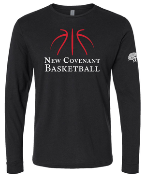 Custom Printed Apparel | NCSS Basketball 2025 - Adult Unisex Black Long Sleeve Tee - NCCS Basketball 25 - 18690