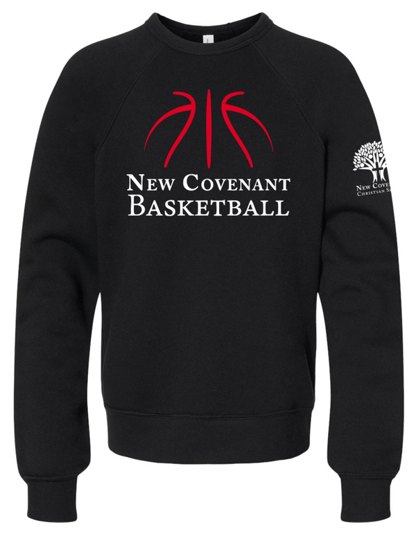 Custom Printed Apparel | NCSS Basketball 2025 - Youth Black Crewneck - NCCS Basketball 25 - 18690