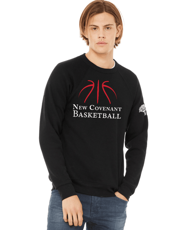 Custom Apparel - Screen Printing - New Covenant Christian School Basketball - Adult Unisex Fleece Crewneck Sweatshirt - New Covenant Christian School Basketball - 17096