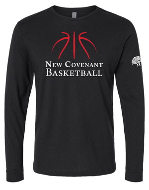 Custom Apparel - Screen Printing - New Covenant Christian School Basketball - Adult Unisex Long Sleeve T-Shirt - New Covenant Christian School Basketball - 17096