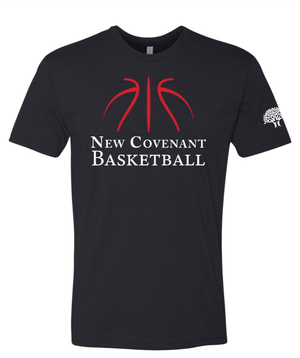 Custom Apparel - Screen Printing - New Covenant Christian School Basketball - Adult Unisex T-Shirt - New Covenant Christian School Basketball - 17096