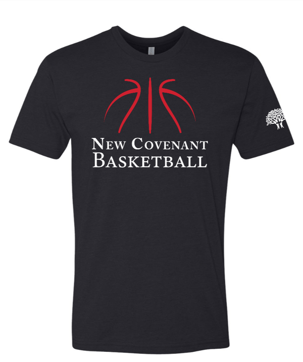 Custom Apparel - Screen Printing - New Covenant Christian School Basketball - Adult Unisex T-Shirt - New Covenant Christian School Basketball - 17096