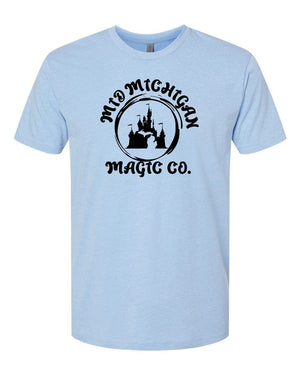 Mid-Michigan Magic Company T-Shirt Heather Columbia Blue front view