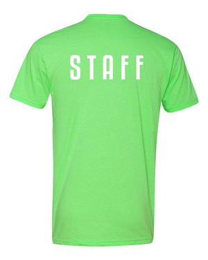 OSL Staff T-Shirt Neon Heather Green back view
