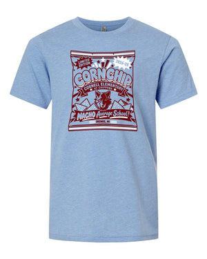 Cornell "Corn Chip" T-Shirts T-Shirt Heather Columbia Blue front view