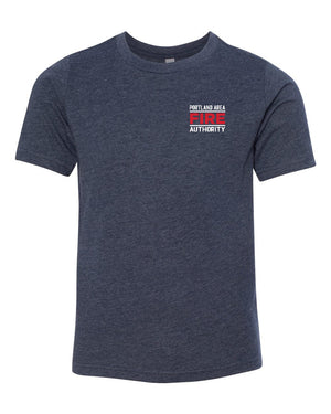 Portland Fire Department T-Shirt Midnight Navy front view