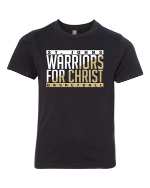 St. Johns Warriors for Christ T-Shirt Black front view
