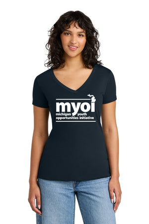 MYOI Allegan/Barry Fall Fundraiser T-Shirt Midnight Navy front view