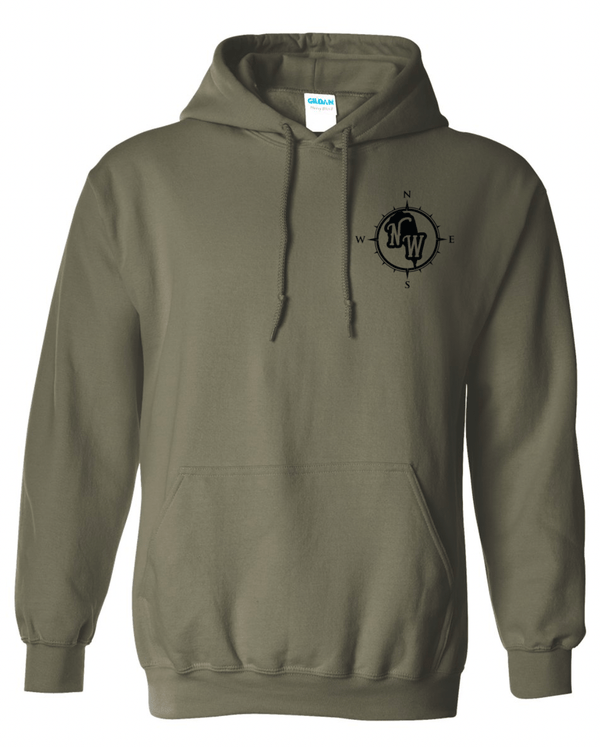 Custom Apparel - Screen Printing - North Woolsey Camping T Shirts - Adult Green Sweatshirt - North Woolsey Camping T Shirts - 16249