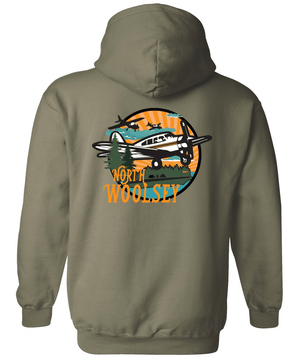Custom Apparel - Screen Printing - North Woolsey Camping T Shirts - Adult Green Sweatshirt - North Woolsey Camping T Shirts - 16249