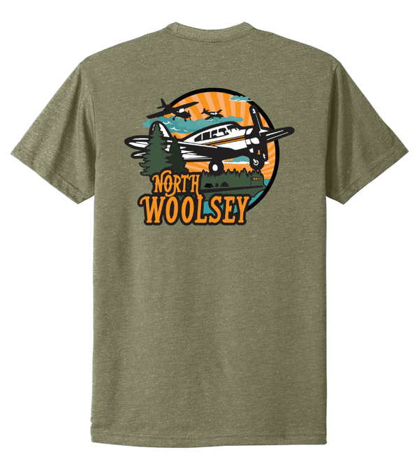 Custom Apparel - Screen Printing - North Woolsey Camping T Shirts - Adult Green T-Shirt - North Woolsey Camping T Shirts - 16249