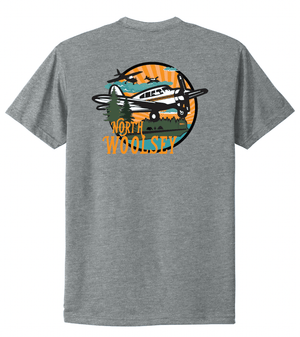 Custom Apparel - Screen Printing - North Woolsey Camping T Shirts - Adult Grey T-Shirt - North Woolsey Camping T Shirts - 16249