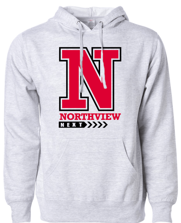 Custom Apparel - Screen Printing - Northview Next - Midweight Hooded Sweatshirt ~ Black / Grey - Northview Next - 16806