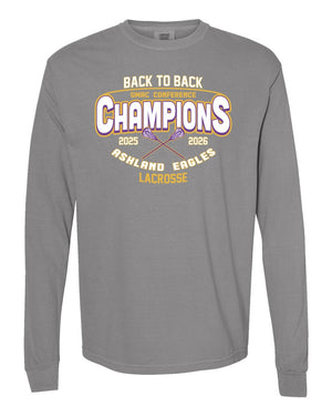 Ashland University Lacrosse Long Sleeve Grey front view