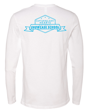 Custom Printed Apparel | Oakwood Elementary CKH - Unisex Long Sleeve T-Shirt (White / Black / Baby Blue) - Oakwood CKH - 18237
