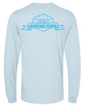 Custom Printed Apparel | Oakwood Elementary CKH - Unisex Long Sleeve T-Shirt (White / Black / Baby Blue) - Oakwood CKH - 18237