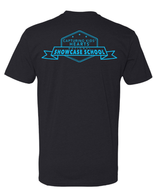 Custom Printed Apparel | Oakwood Elementary CKH - Unisex T-Shirt (White/ Baby Blue / Black) - Oakwood CKH - 18237
